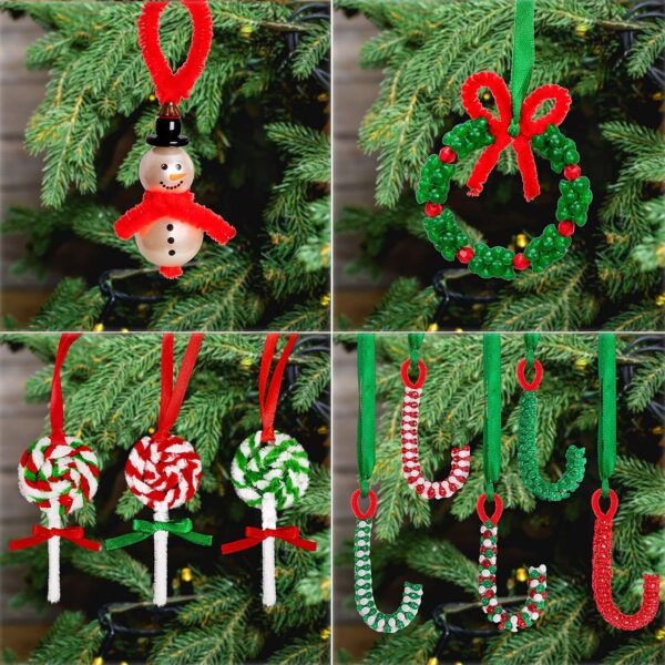 40PCS Christmas Crafts for Kids Beaded Ornament Kit 4
