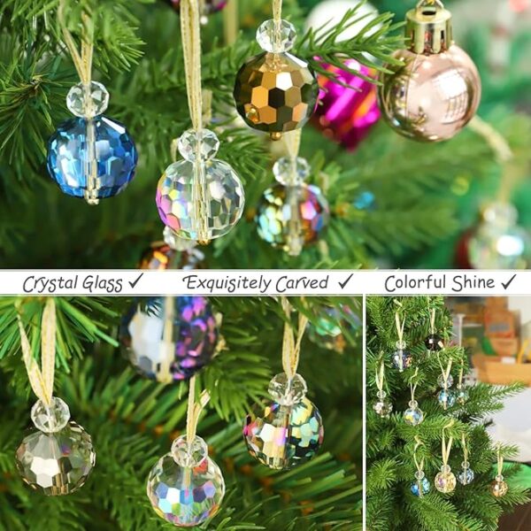 Multicolor Crystal Glass Christmas Balls Ornaments 4