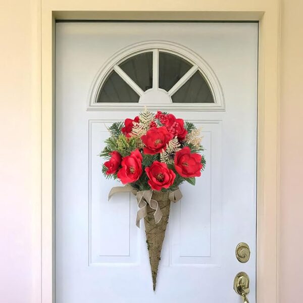 Christmas Flowers Artificial Magnolia Bouquet 3