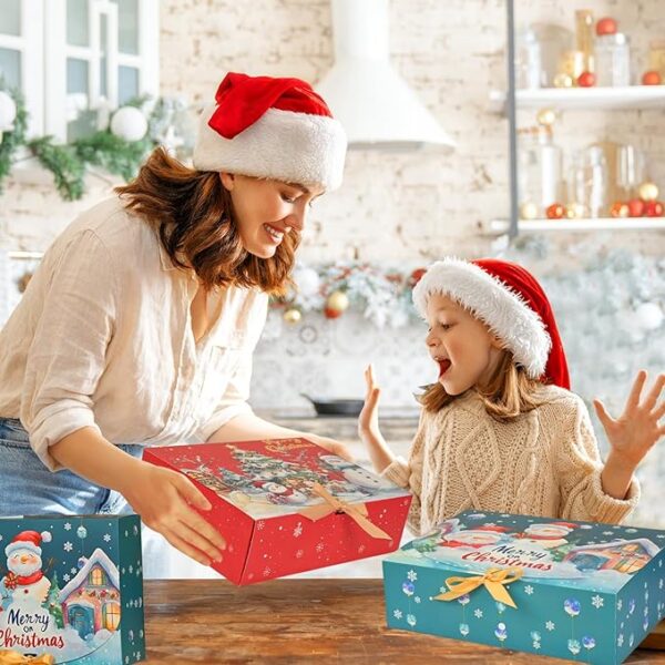Style Xmas Themed Pattern Holiday Christmas Wrapping Boxes 3