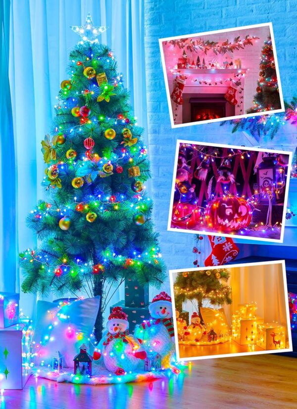 10FT Fairy Lights Color Changing - 100 LED 22 Colors Cluster Fairy Lights with Remote 4