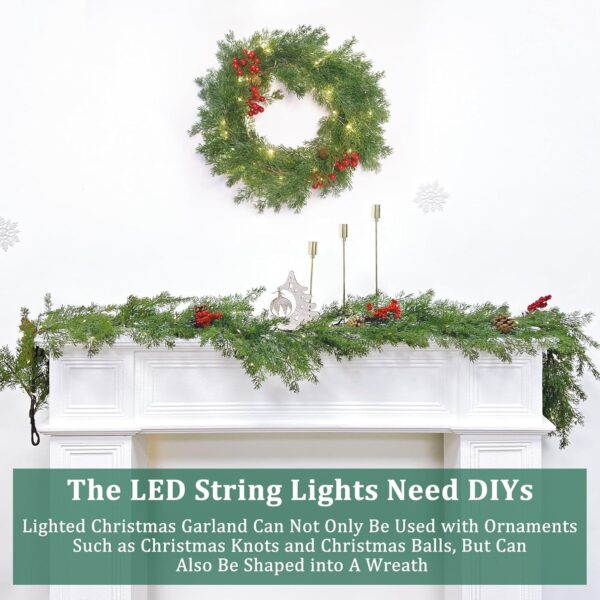 6Ft 20LED Christmas Garland 3