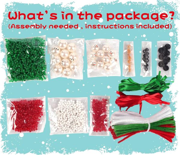 40PCS Christmas Crafts for Kids Beaded Ornament Kit 3