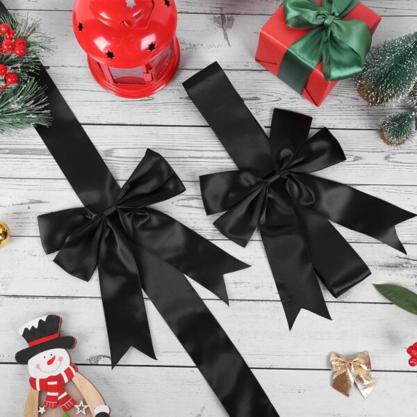 10 Pieces Christmas Door Cabinet Bows Large ,10 x 87 Inches 3