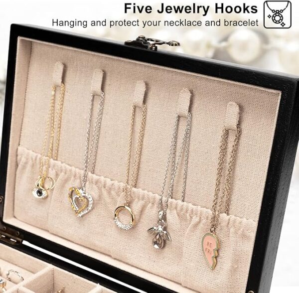 Rustic Wooden Jewelry Organizer Box 3