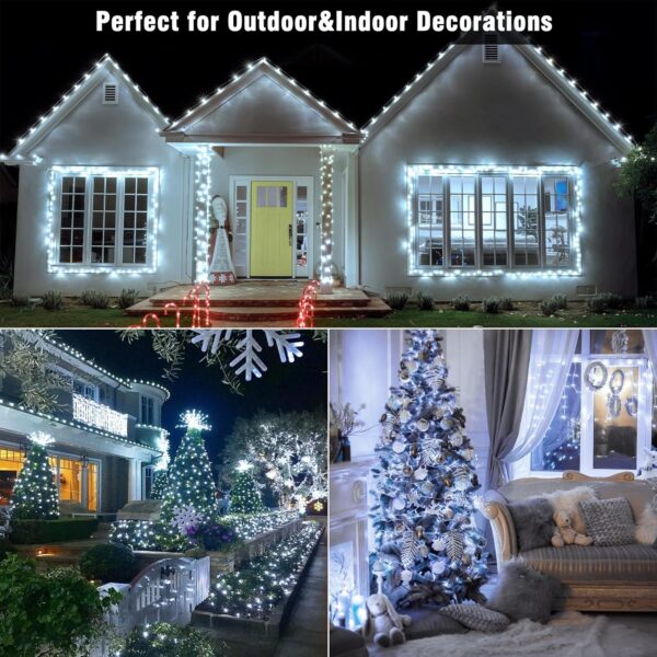 66ft 200 LED Christmas String Lights Indoor Outdoor 8 Modes Connectable Fairy String Lights 3