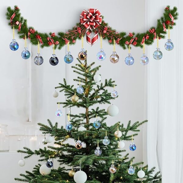 Multicolor Crystal Glass Christmas Balls Ornaments 3