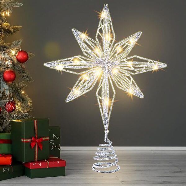 Sparkling Tree Toppers Star 2