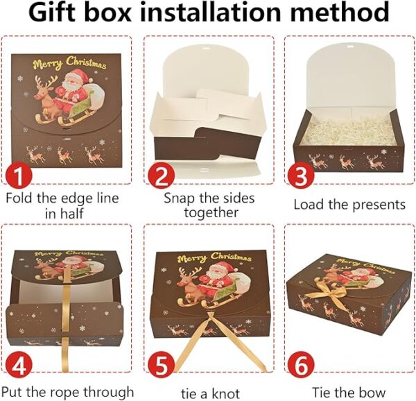 Style Xmas Themed Pattern Holiday Christmas Wrapping Boxes 2