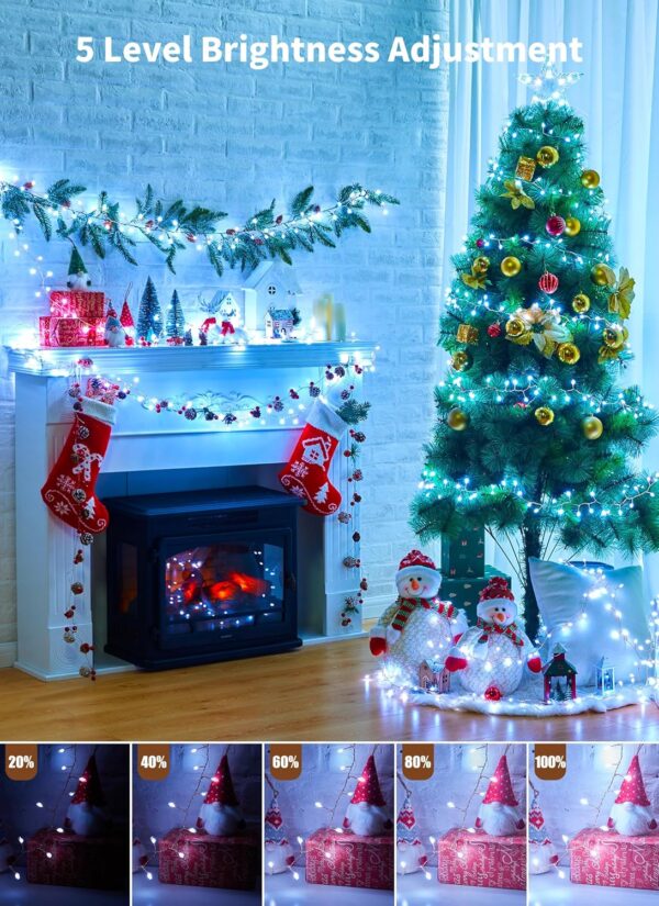 10FT Fairy Lights Color Changing - 100 LED 22 Colors Cluster Fairy Lights with Remote 3