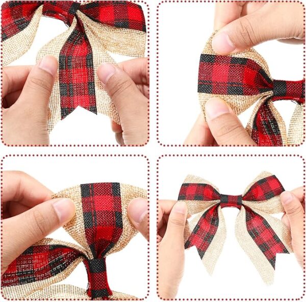 20 Pieces Christmas Burlap Bow 2