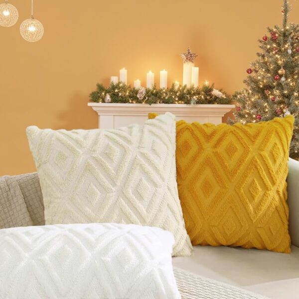 Christmas Soft Faux Fur Throw Pillow Covers 18x18 2