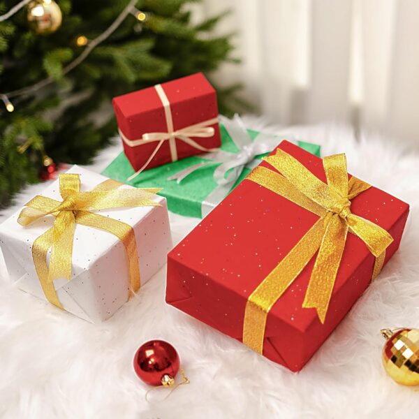 Glitter Christmas Tissue Paper for Gift Bags, 60 Sheets 20 x 20 Inches 2