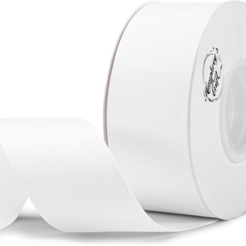 61LLemtajmL._AC_SL1500_ Craft 1-1/2 Inch White Grosgrain Ribbon - 25 Yards Variety of Color and Size for Crafts DIY