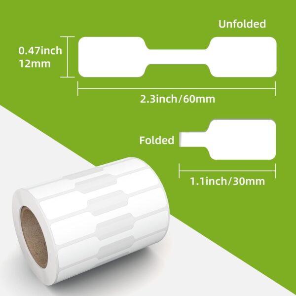 Jewelry Tags Price Tags Stickers, Rings Tags Glossy Self Adhesive White Blank Price Tags for Jewelry, Bracelet, Ring, Necklace, Earring, Clothing Display 2