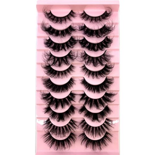 61bEyC3i1KL._SL1000_ Soft Mink Eyelashes 3D Curl Winged End Eye Elongated Fake Lashes Thick Handmade Natural False Eyelash Messy Cross Lash Wholesale
