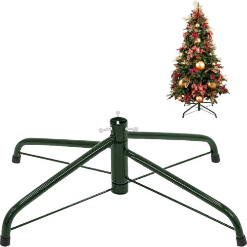 Christmas Tree Stand for 4-6 Ft Artificial Trees, Replacement Christmas Tree Base Fits 0.5-1.25 Inch Poles, Green