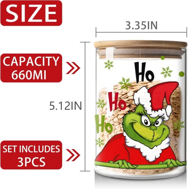 Christmas Decorations Indoor, Christmas Cookie Jar with Lids 5