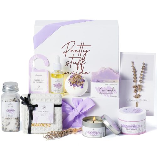 71m3k70p3cL._SL1500_ Gifts for Women Spa Gifts Lavender Bath Gift Baskets Relaxing Self Care Gift for Mom Her Sister Wife Auntie
