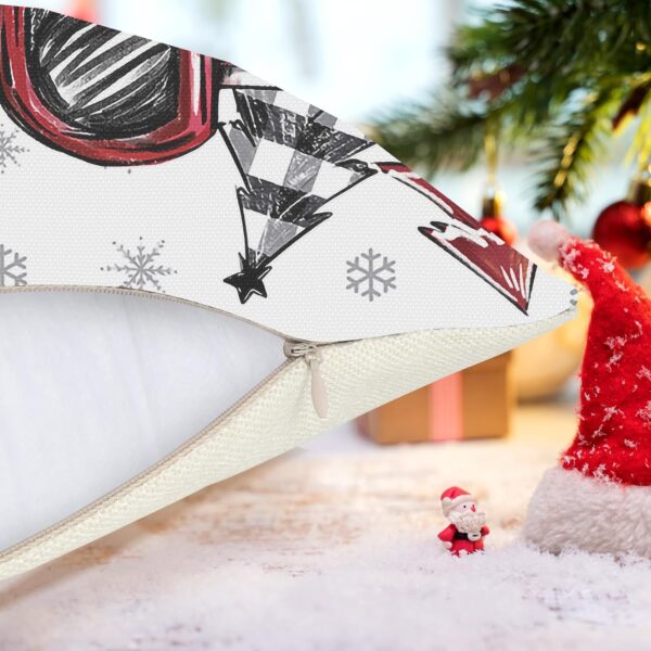 Christmas Pillow Covers Christmas Decor Set of 4 for Xmas Decorative Throw Pillowcase Winter 4