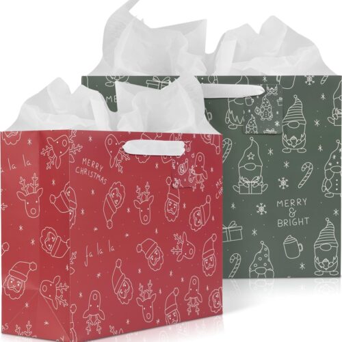 816vimuXJkL._AC_SL1500_ Beautiful Christmas Gift Bags - Large 13" Bags with Handles incl.
