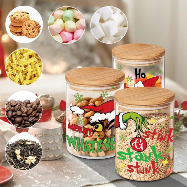 Christmas Decorations Indoor, Christmas Cookie Jar with Lids 3