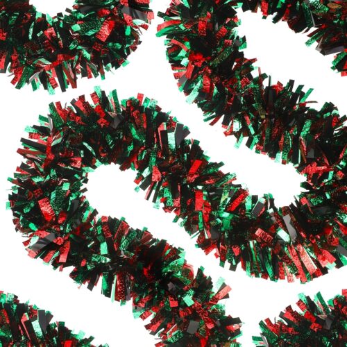26.2 Feet Kwanzaa Garland Holiday Decoration Metallic Tinsel Twist Garland Black