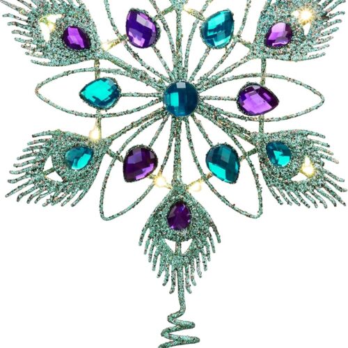 81JhD4Ojj4L._AC_SL1500_ Lighted Christmas Tree Topper Star with Timer for Tree Decorations