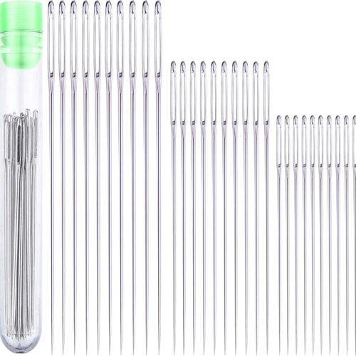 30 Large Eye Stitching Needles 1.6'' to 2.4''
