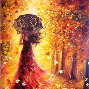 DIY 5D Full Square Diamond Art Painting Autumn Beautiful Woman for Adults