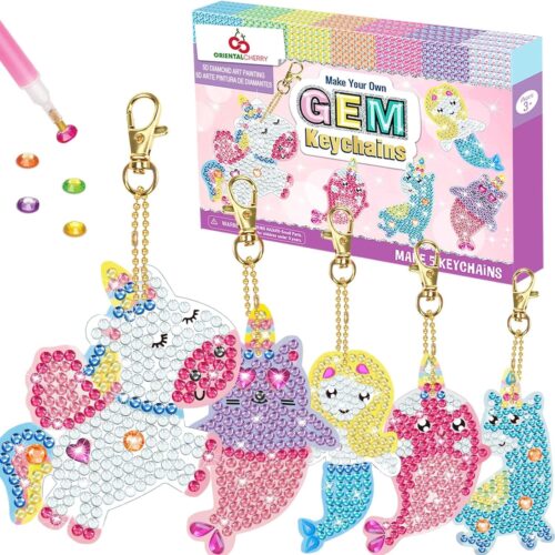 81iS1g9UGkL._AC_SL1500_ Arts and Crafts for Kids Ages 8-12 - Make Your Own GEM Keychains