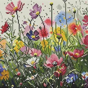 Stamping Cross Stitch Kit, Counting Cross Stitch Kit for Adult Beginners