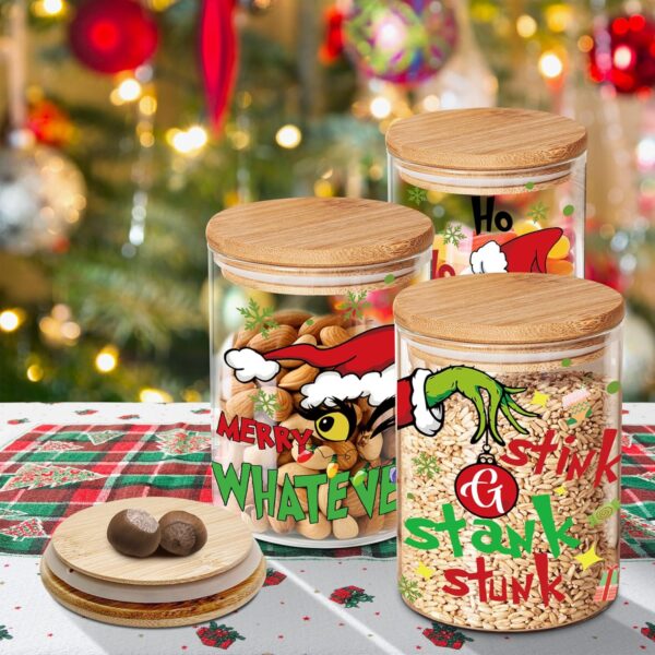 Christmas Decorations Indoor, Christmas Cookie Jar with Lids 2
