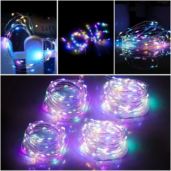4 Pack Fairy Lights Battery Operated, String Lights 10ft 30 LEDs, Flashing and Constant Light Mode 4
