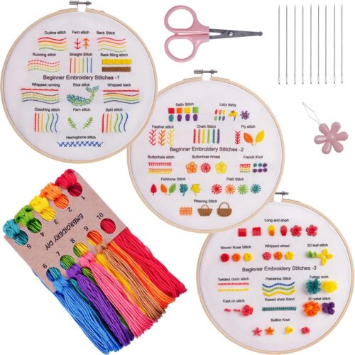 Embroidery Kit for Beginners Beginner Embroidery Stitch Practice Kit
