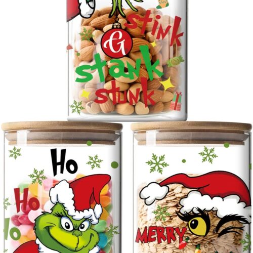 81yyyWCH3LL._AC_SL1500_ Christmas Decorations Indoor, Christmas Cookie Jar with Lids