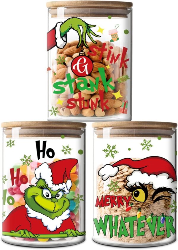 Christmas Decorations Indoor, Christmas Cookie Jar with Lids 1