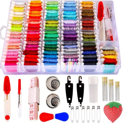 91ykIm4lfHL._AC_SL1500_ 200pcs+ Embroidery Floss kit, Friendship Bracelet String Kit