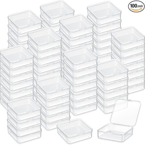 3 x 3 x 1 Inch Plastic Bead Storage Containers Box