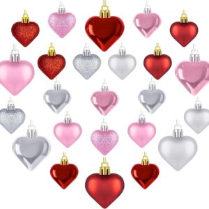 24pcs Valentines Day Heart Ornaments
