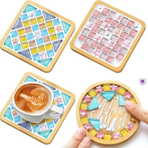 1 2 Set DIY Mosaic Art Projects Coaster