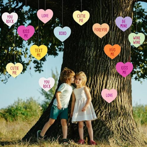 1 Valentine's Day Heart Outdoor Hanging Ornaments