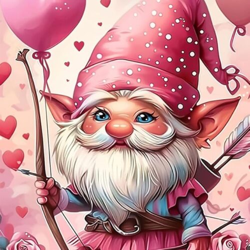 1 Cupid Gnome Paint by Numbers Kit