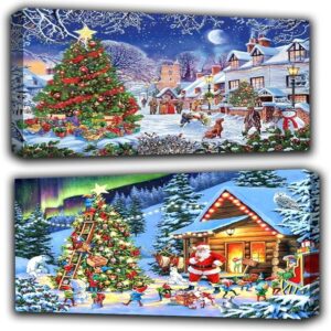 Gem Art Christmas Tree Painting with Diamond