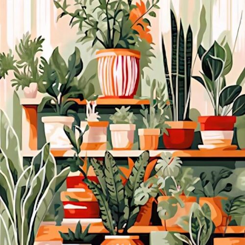 1 Plant Paint by Number Adult for Gift Home Wall Decor(16x20inch)