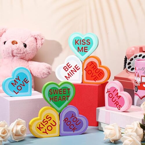 1 Conversation Hearts Candy Heart Table Decorations Sign