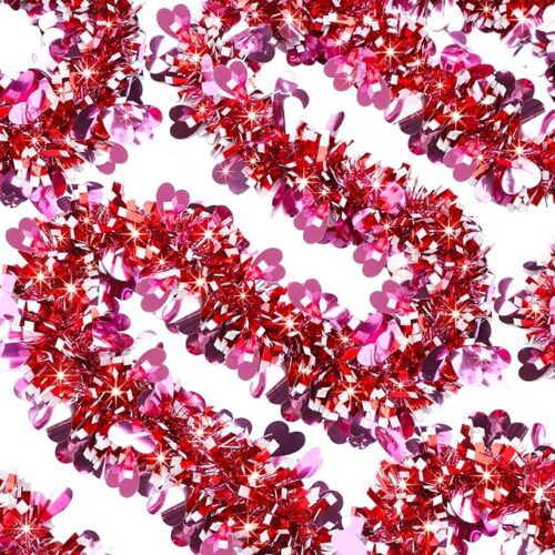 39.4 ft Valentine's Day Tinsel Garland