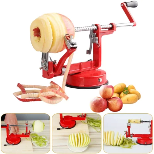 1 3-in-1 Kitchen Tool Apple Fruit Corer Slicer Peeler Slinky Machine Potato Cutter