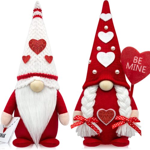 1 Valentines Day Gnomes, 2 Pack Mr & Mrs Valentine Gnomes