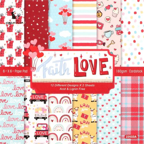 1 24 Sheets Valentine's Day Scrapbook Paper Pad
